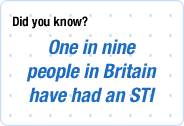 Did you know? One in nine people has had an STI in Britain last year.